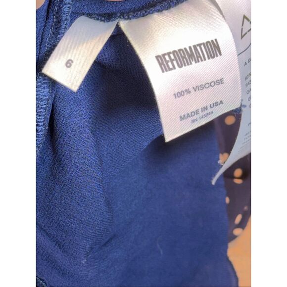 REFORMATION Polka Dot Midi Dress - Picture 4 of 8